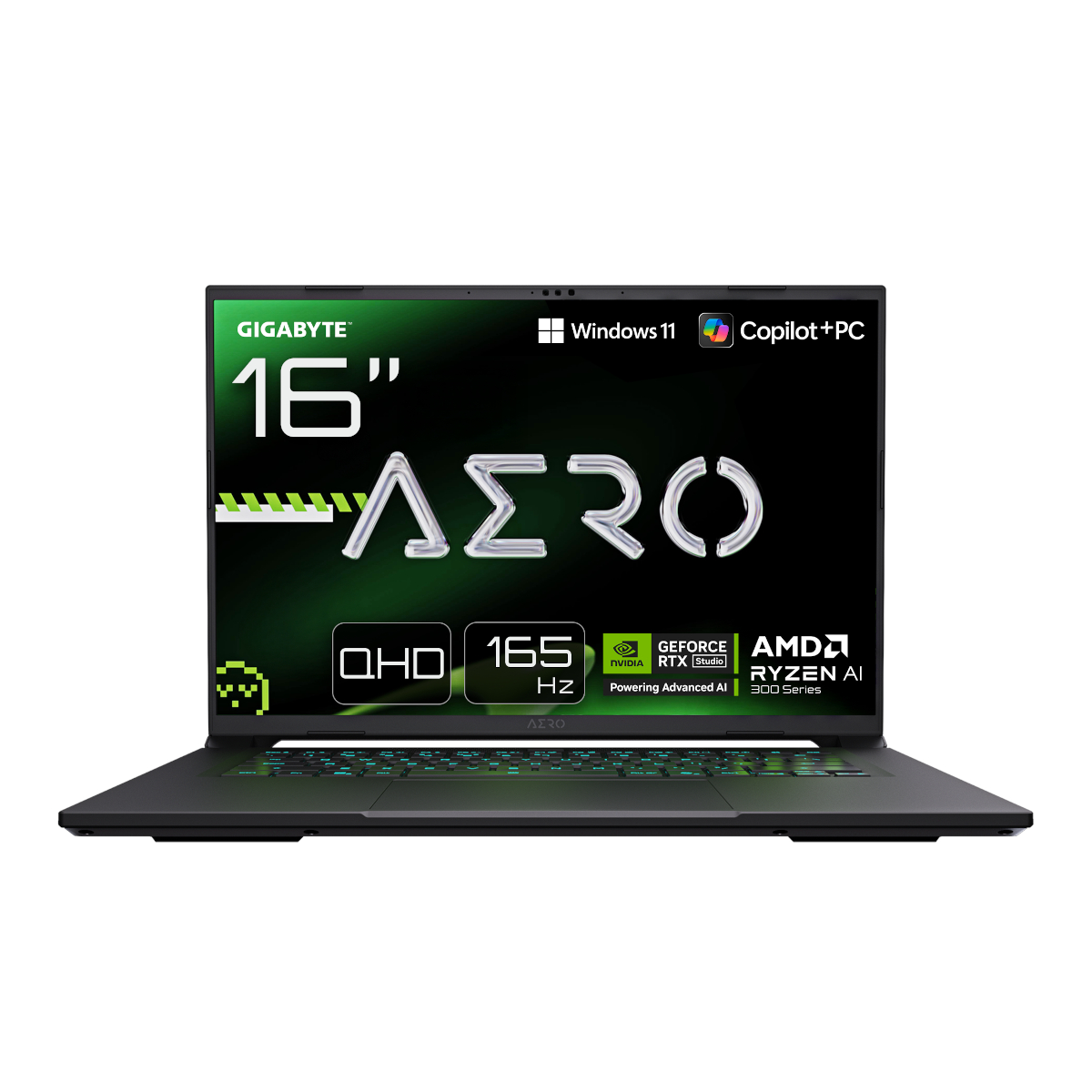 Bild von GIGABYTE AERO X16 2WHA3DEC65AP - 16" QHD IPS 165 Hz, AMD Ryzen AI 9 HX 370, 32GB RAM, 2TB SSD, NVIDIA GeForce RTX 5070, Windows 11 Pro
