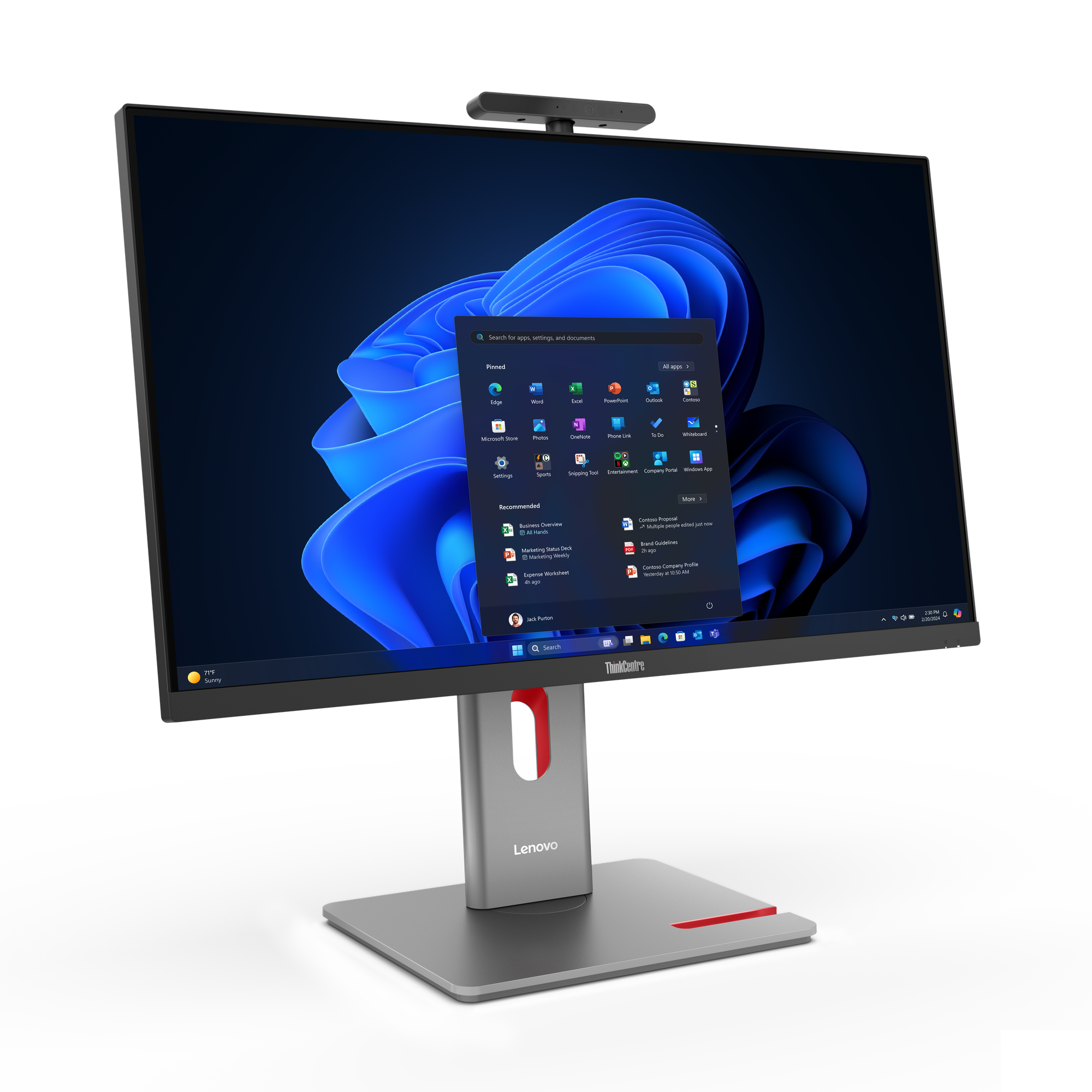 Bild von Lenovo ThinkCentre M90a Pro AiO 13AM000TGE - 68,6cm (27") QHD-Display - Core Ultra 5 235, 32GB DDR5 RAM, 512GB SSD, UHD Grafik, W11Pro