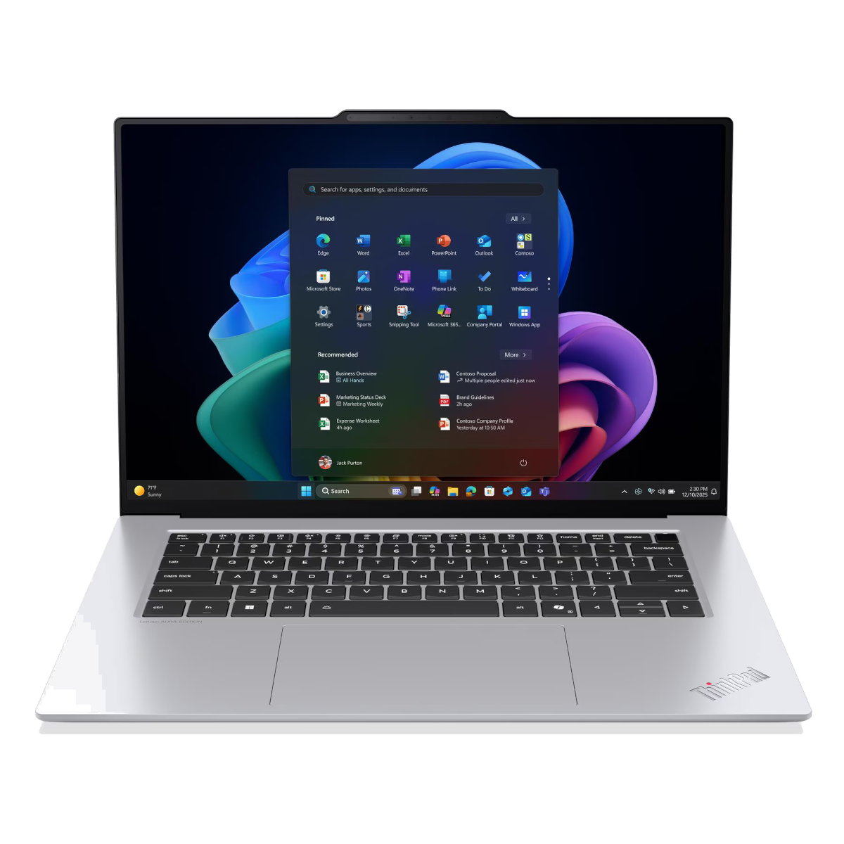 Bild von Lenovo ThinkPad X9-15 G1 Aura - 21Q6006AGE - 15,3" OLED, Intel® Core Ultra 7 258V, 32GB RAM, 1TB SSD, Windows 11 Pro