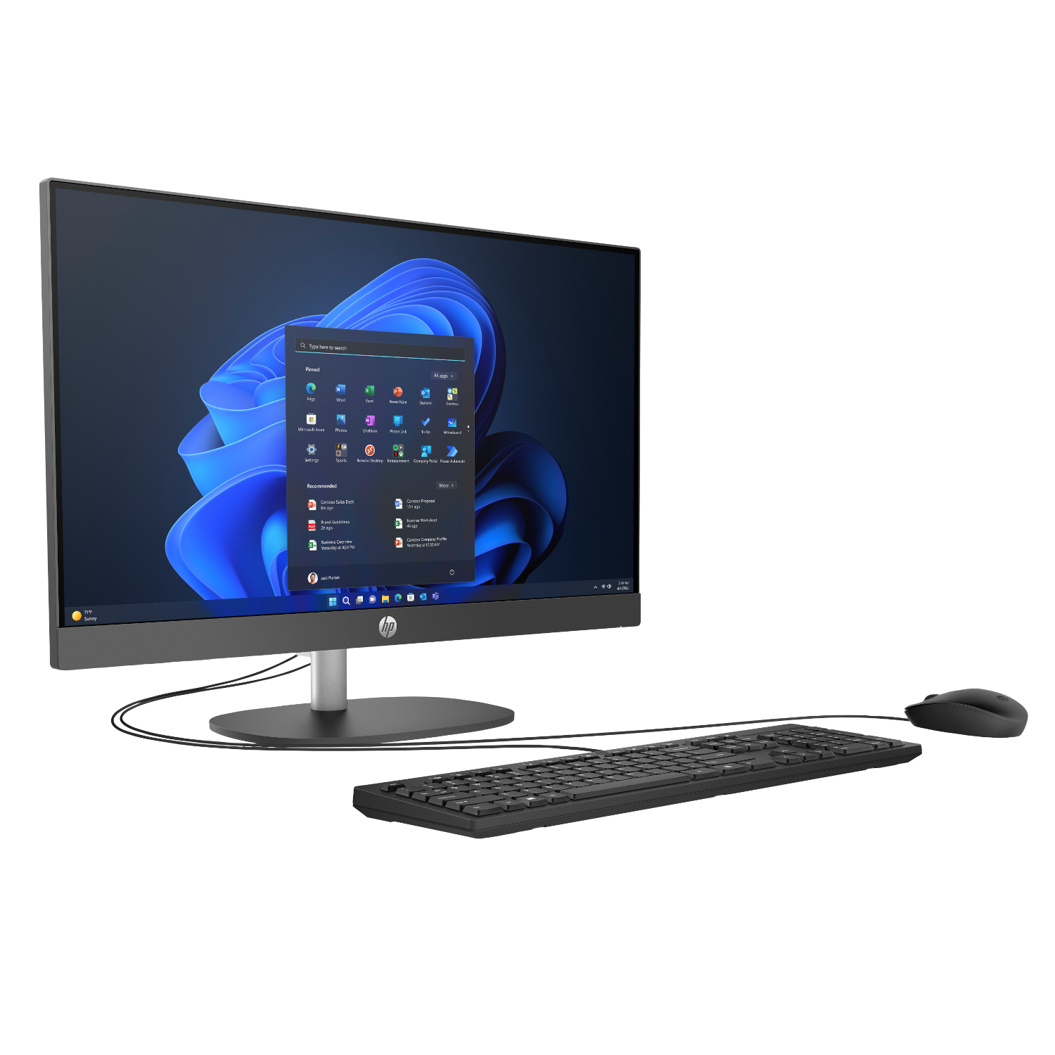 Bild von HP All-in-One PC ProOne 245 G10 [60,5cm (23,8") FHD-Display, ADM Ryzen R5 7520U, 16GB RAM, 512GB SSD, Windows 11 Pro]