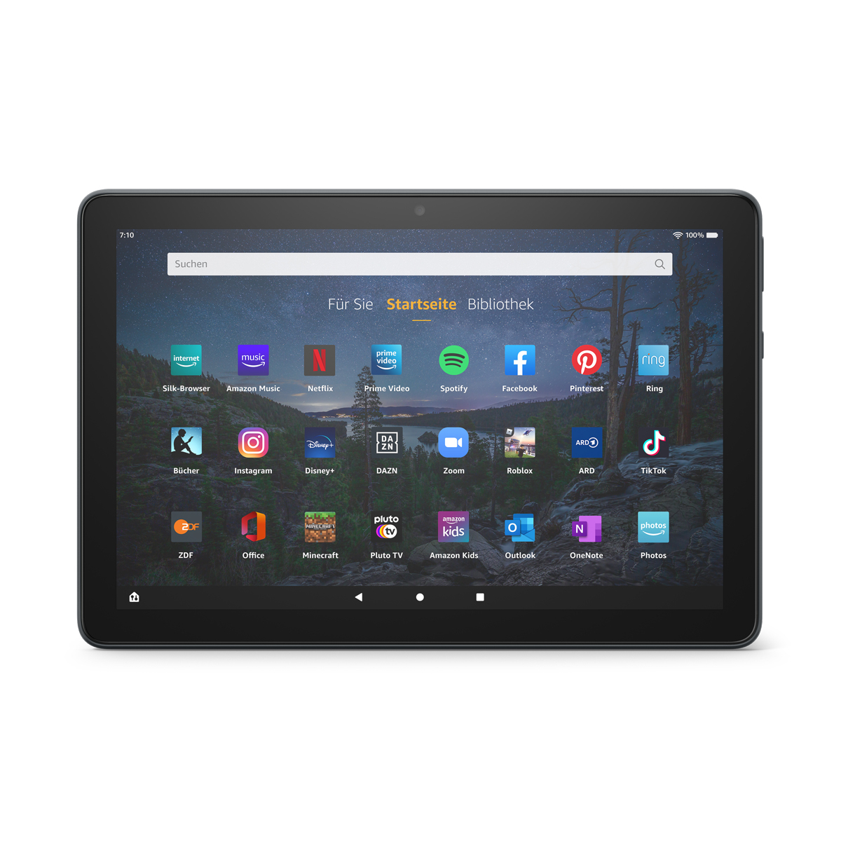 Bild von Amazon Fire HD 10 Plus Tablet (2021), schwarz 25,6cm (10,1") Full-HD Display, 64 GB Speicher - mit Werbung