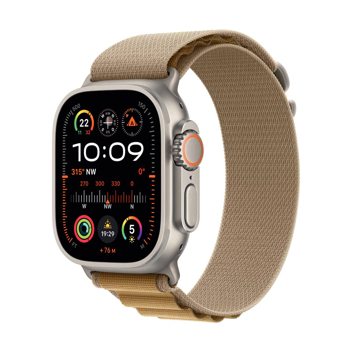 Bild von Apple Watch Ultra 2 Natur Titanium Alpine Loop Mandel L 2024 GPS + Cellular 49mm