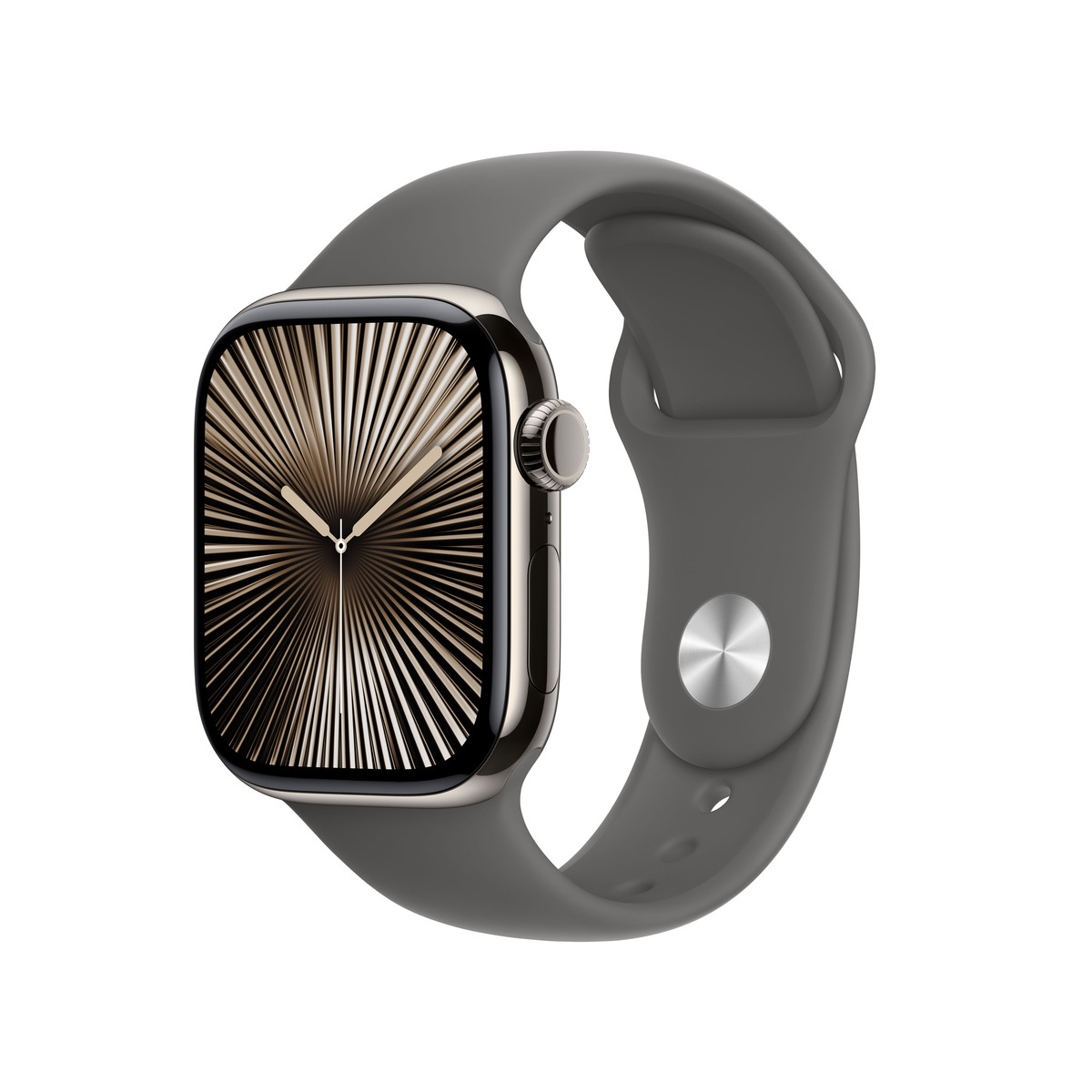 Bild von Apple Watch S10 Natur Titanium Sport Band Steingrau - M/ B-Ware GPS + Cellular 42mm MWXE3QF/A 2024