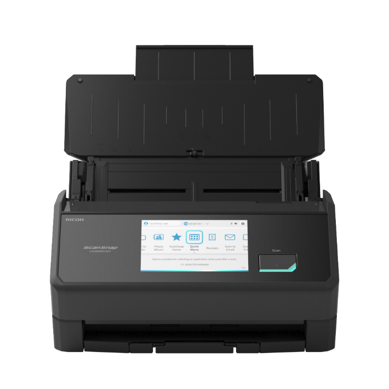 Bild von Ricoh ScanSnap ix 2501 schwarz Dokumentenscanner A4, 600 x 600 dpi, USB, WLAN, Duplex, ADF, 5-Zoll-Farb-IPS-Touchscreen