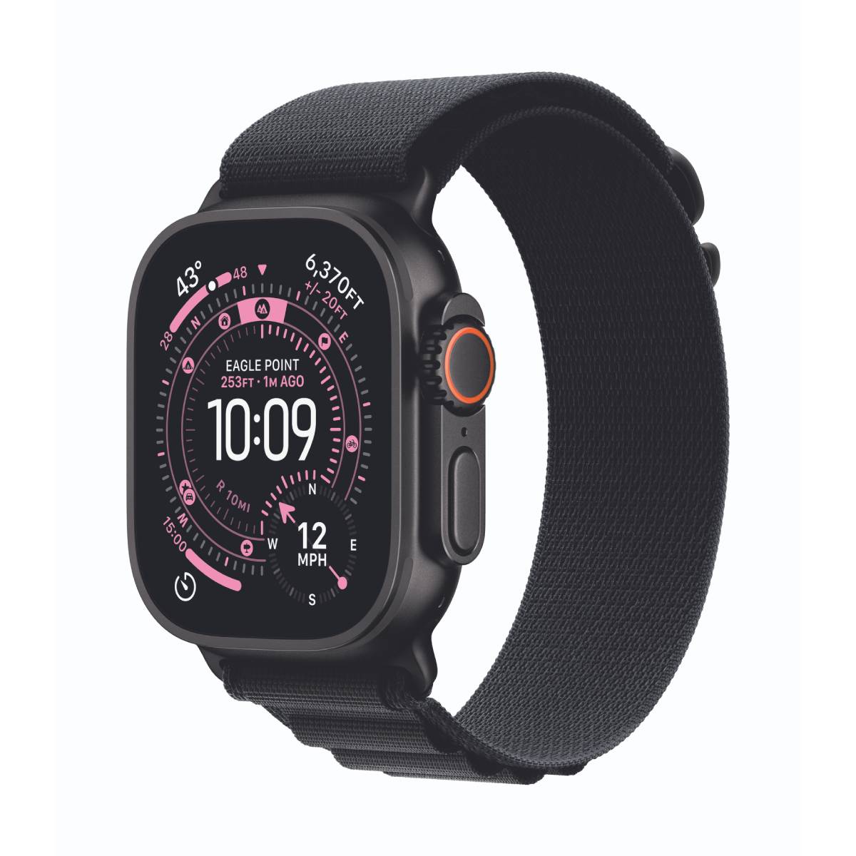 Bild von Apple Watch Ultra 3 Cellular 49mm Schwarz Titan Gehäuse B-Ware mit Schwarz Alpine Loop - Large