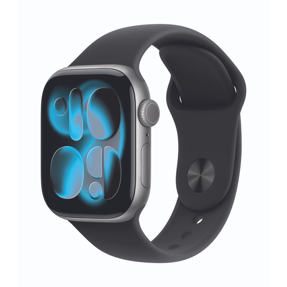 Bild von Apple Watch Series 11 Cellular 42mm Space Grau Aluminium Gehäuse mit Schwarz Sport Band - M/L