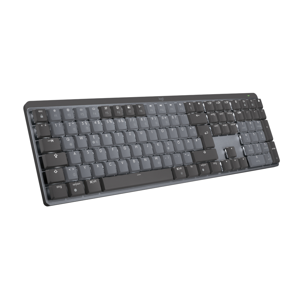 Bild von Logitech MX Mechanical Full Size Wireless Illuminated Performance Tastatur, kabellos, Tactile Quiet Switches, schwarz/Graphit