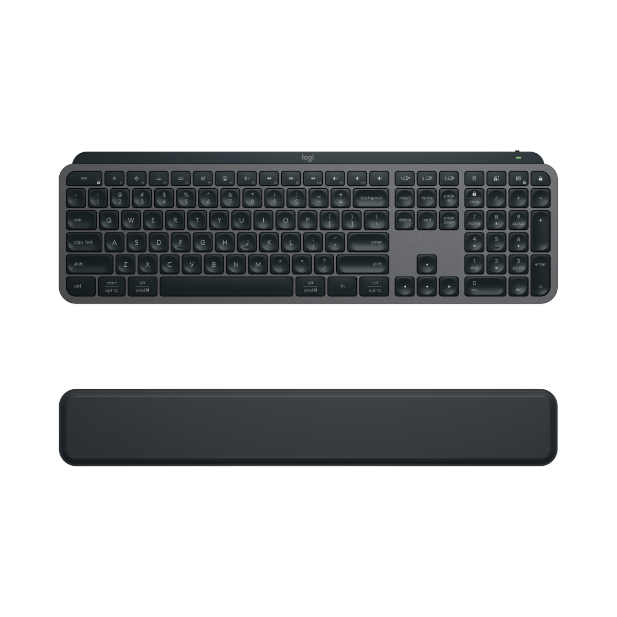 Bild von Logitech MX Keys S Combo, US-Layout, Wireless Desktop Set, Kombination MX Master 3S, MX Keys S und MX Palm Rest
