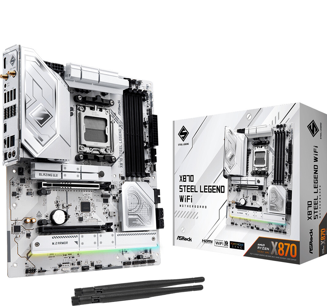Bild von ASROCK X870 Steel Legend WiFi Mainboard Sockel AM5