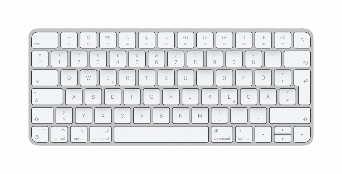 Bild von Apple Magic weiß Keyboard weiße Tasten, ohne Ziffernblock