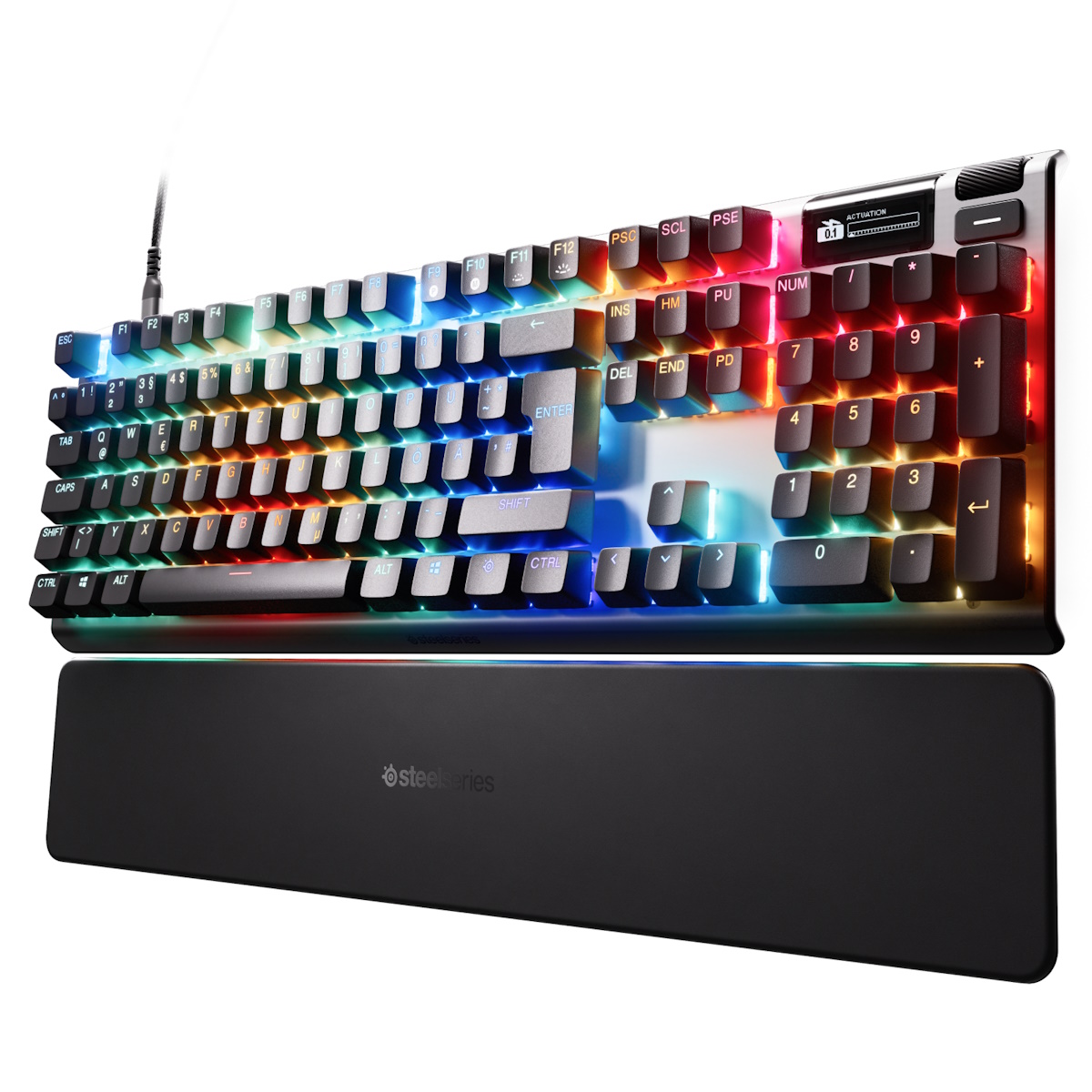 Bild von SteelSeries Apex Pro Gen 3 DE-Layout - kabegebundene Gaming Tastatur mit OmniPoint 3.0 HyperMagnetic-Schaltern