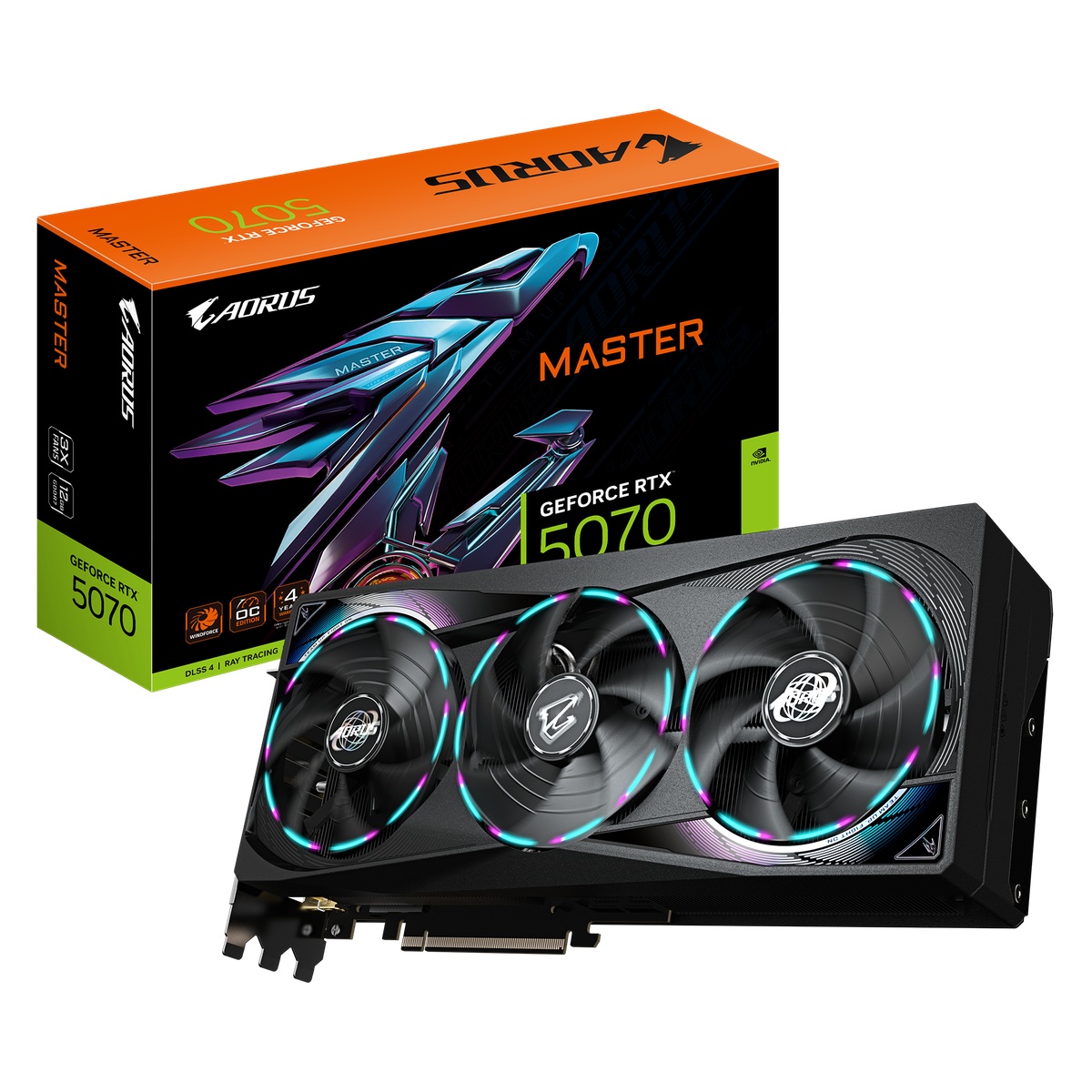 Bild von GIGABYTE AORUS GeForce RTX 5070 Master 12G - 12GB GDDR7, HDMI, 3x DP