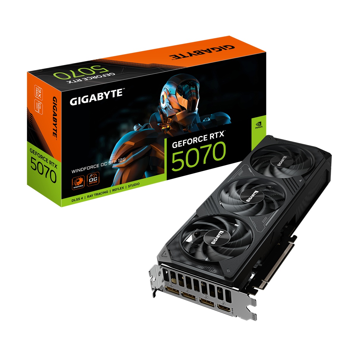 Bild von GIGABYTE GeForce RTX 5070 Windforce OC SFF 12G - 12GB GDDR7, HDMI, 3x DP