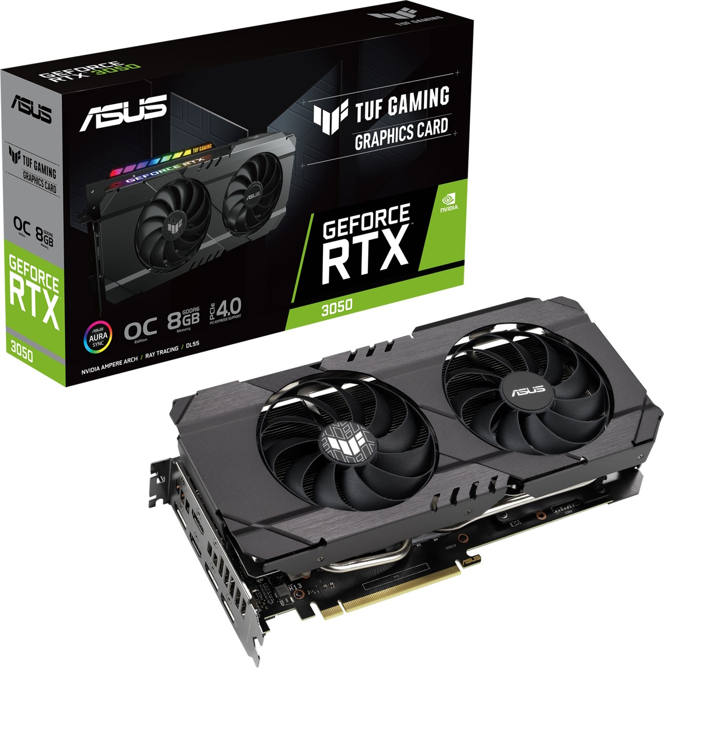 Bild von ASUS TUF Gaming GeForce RTX 3050 OC Grafikkarte - 8GB GDDR6, 2x HDMI, 3x DP