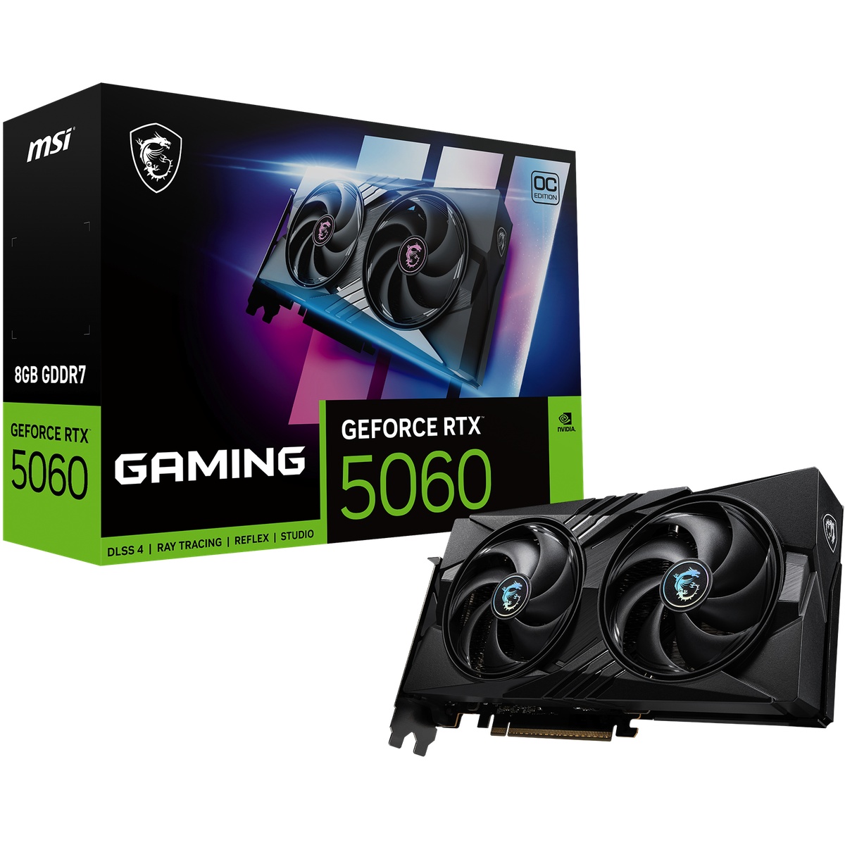 Bild von MSI GeForce RTX 5060 8G GAMING OC - 8GB GDDR7, HDMI, 3x DP