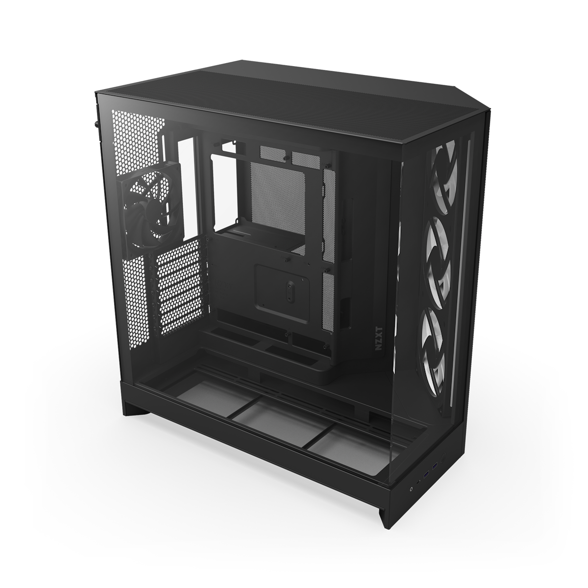 Bild von NZXT H9 FLOW RGB (2025) schwarz | PC-Gehäuse