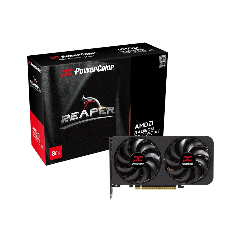 Bild von Powercolor Radeon RX 9060 XT Reaper 8GB Grafikkarte - 8GB GDDR6, 2x HDMI, 2x DP