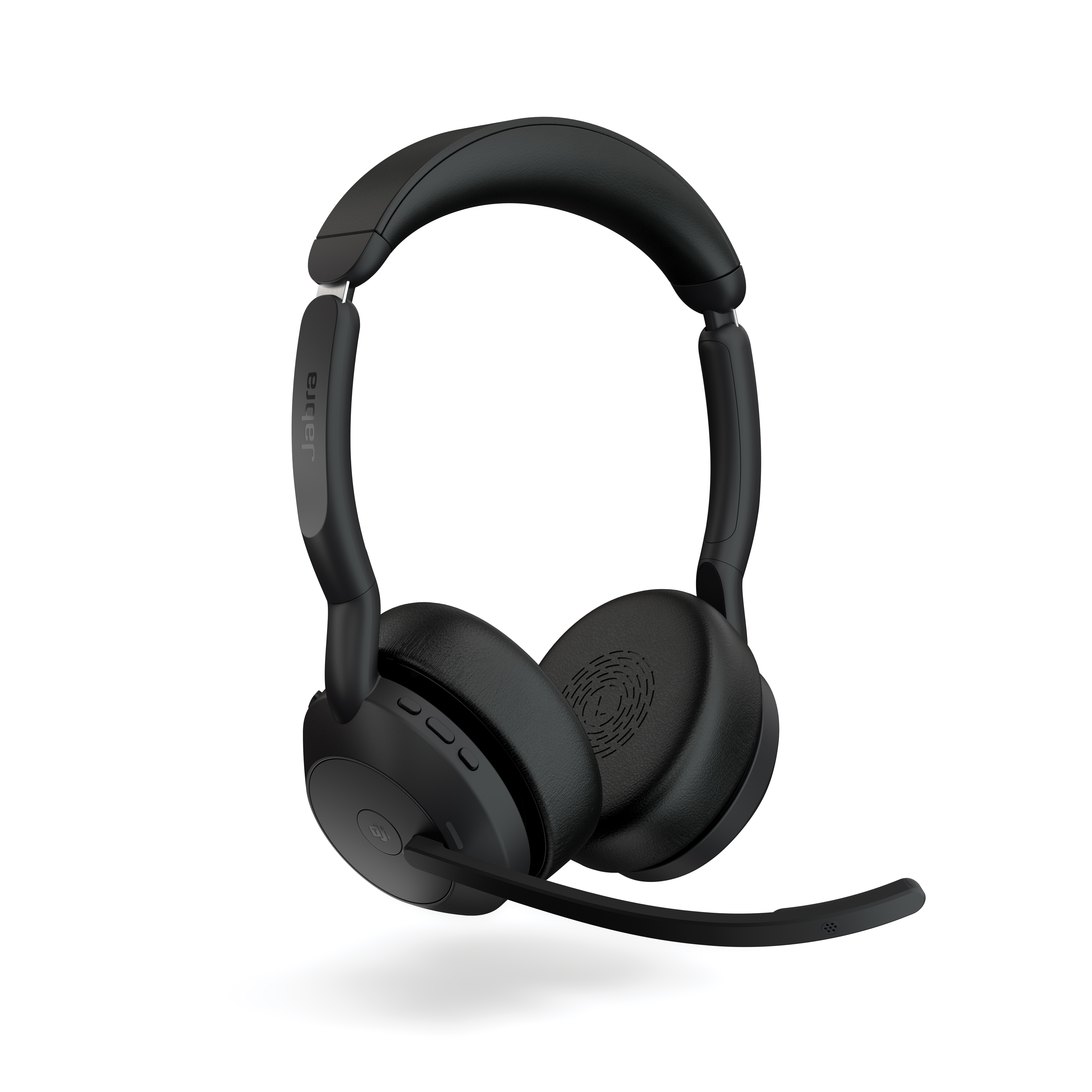 Bild von Jabra Evolve2 55, Stereo-Bluetooth-Headset, 4 Mikrofone MS Teams zertifiziert, Aktive Geräuschunterdrückung (ANC), incl. Link 380 USB-A Bluetooth®-Ada