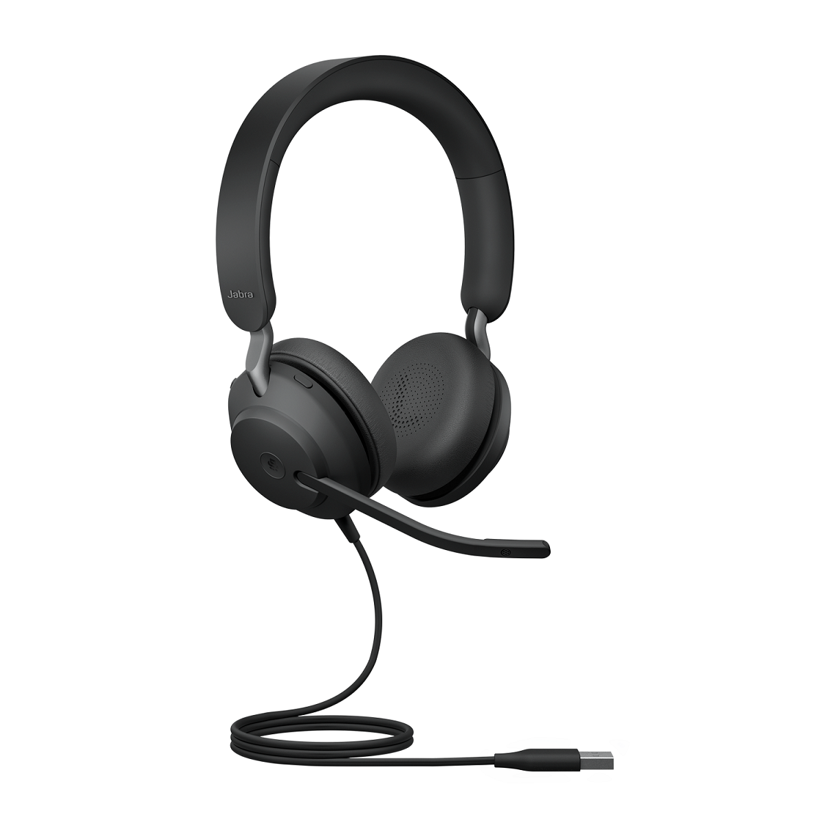 Bild von Jabra Evolve2 40 SE, Beidseitiges Headset, Kabelgebunden USB-A-Anschluss, 3 Mikrofone, Geräuschisolierendes Design, MS Teams zertifiziert