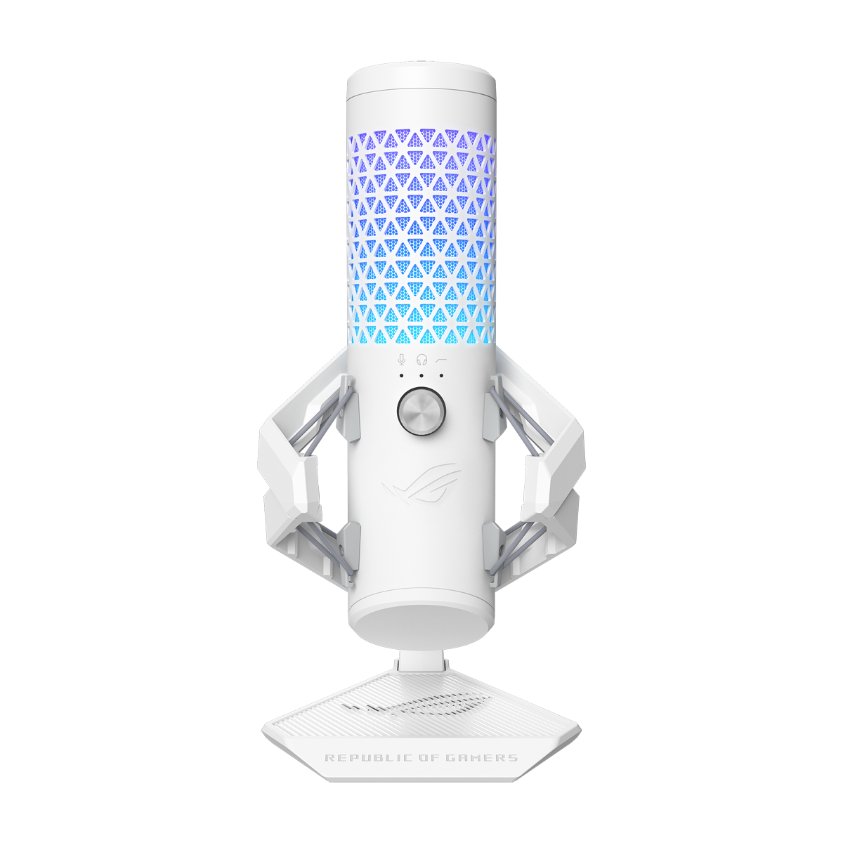 Bild von ASUS ROG Carnyx Mikrofon RGB Kondensator-Gaming-Mikrofon für Streaming und Podcast, 25-mm-Kondensatorkapsel, 192 kHz / 24 Bit Abtastrate, weiß
