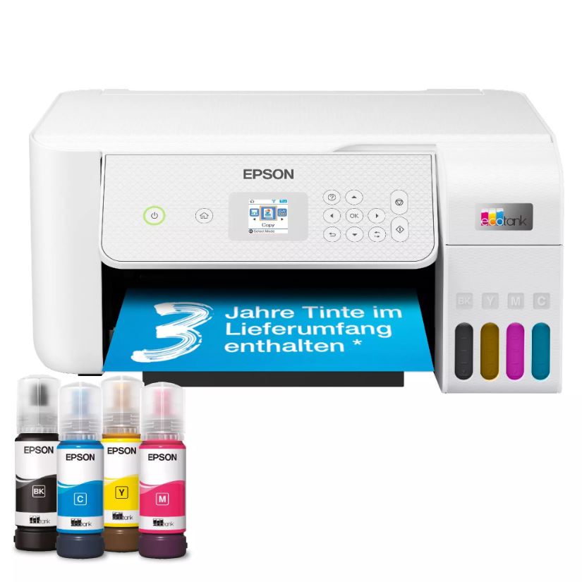 Bild von Epson EcoTank ET-2876 3in1-Tintentank-Multifunktionsdrucker 40€ Cashback