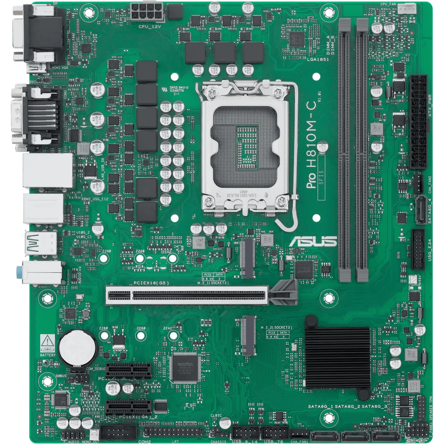 Bild von ASUS Pro H810M-C-CSM Mainboard Sockel 1851