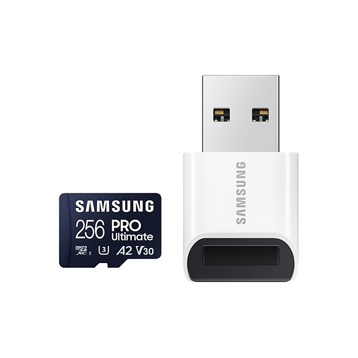 Bild von Samsung microSD Card PRO Ultimate 256 GB inkl. USB-Kartenleser