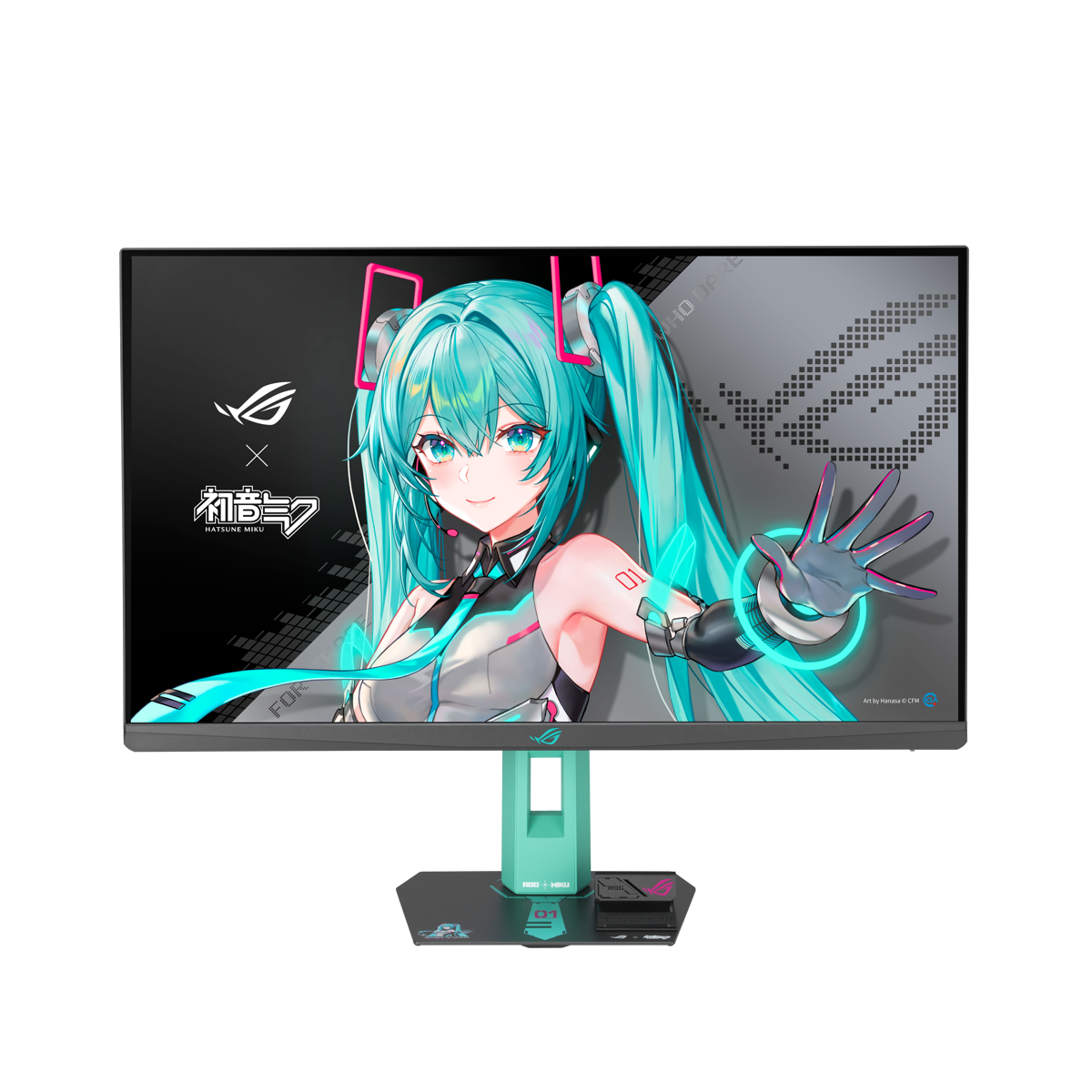 Bild von ASUS ROG Strix XG27ACMEG-G Hatsune Miku Edition Gaming Monitor 27" (68,6cm) WQHD IPS, 260Hz, HDMI, DisplayPort, 0,3ms (GTG), FreeSync, G-Sync, HDR400