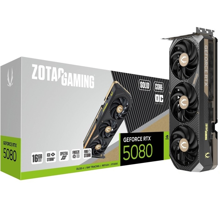 Bild von Zotac Gaming GeForce RTX 5080 SOLID Core OC - 16GB GDDR7, HDMI, 3x DP