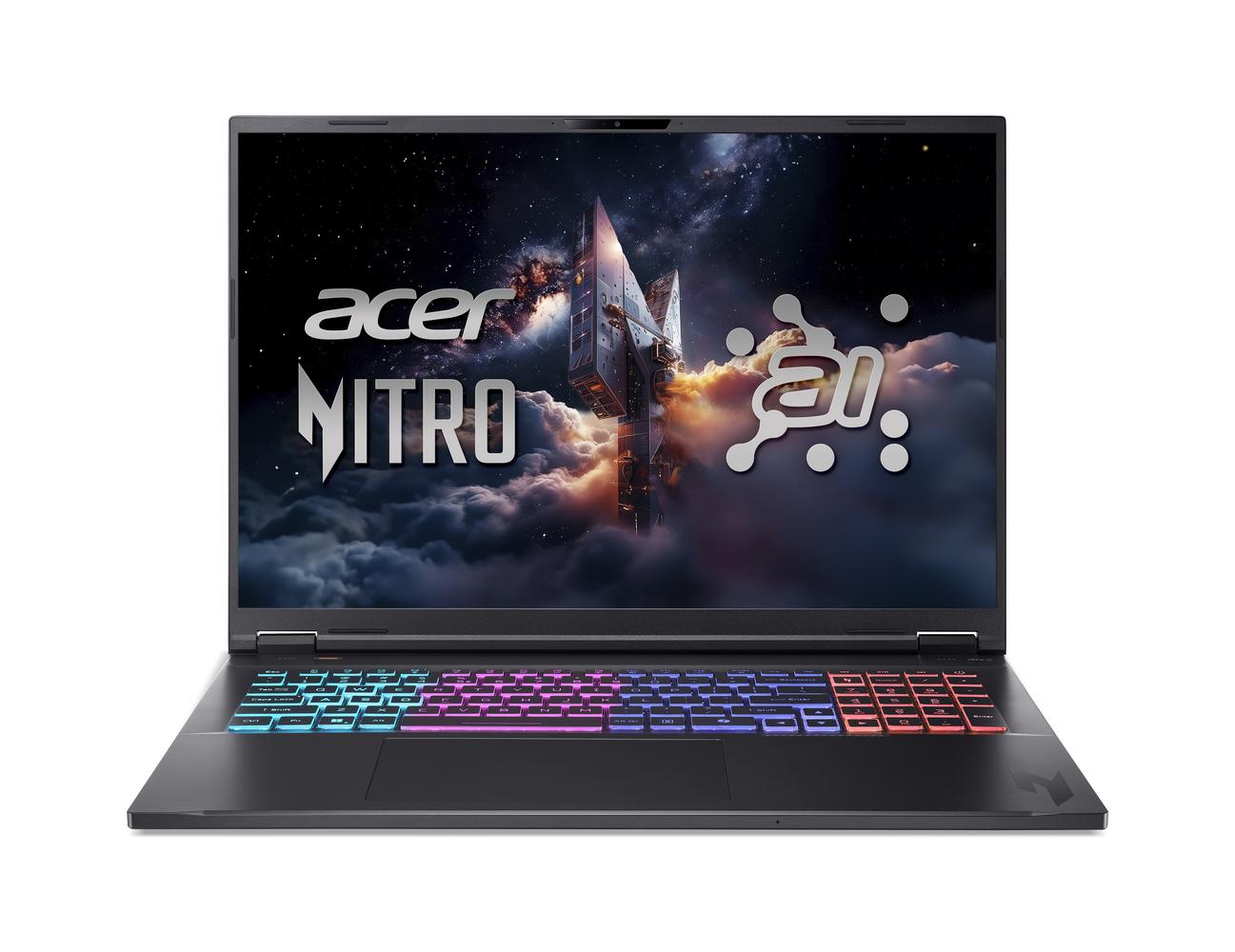 Bild von Acer Nitro 18 AI (AN18-61-R7GF) Gaming/ Copilot+ PC 18" WUXGA, 165Hz, Ryzen AI R7-350 (50 TOPS), 16GB RAM, 1TB SSD, GeForce RTX5060, Windows 11