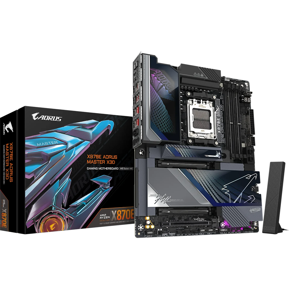 Bild von GIGABYTE X870E AORUS Master X3D Mainboard Sockel AM5 B-Ware