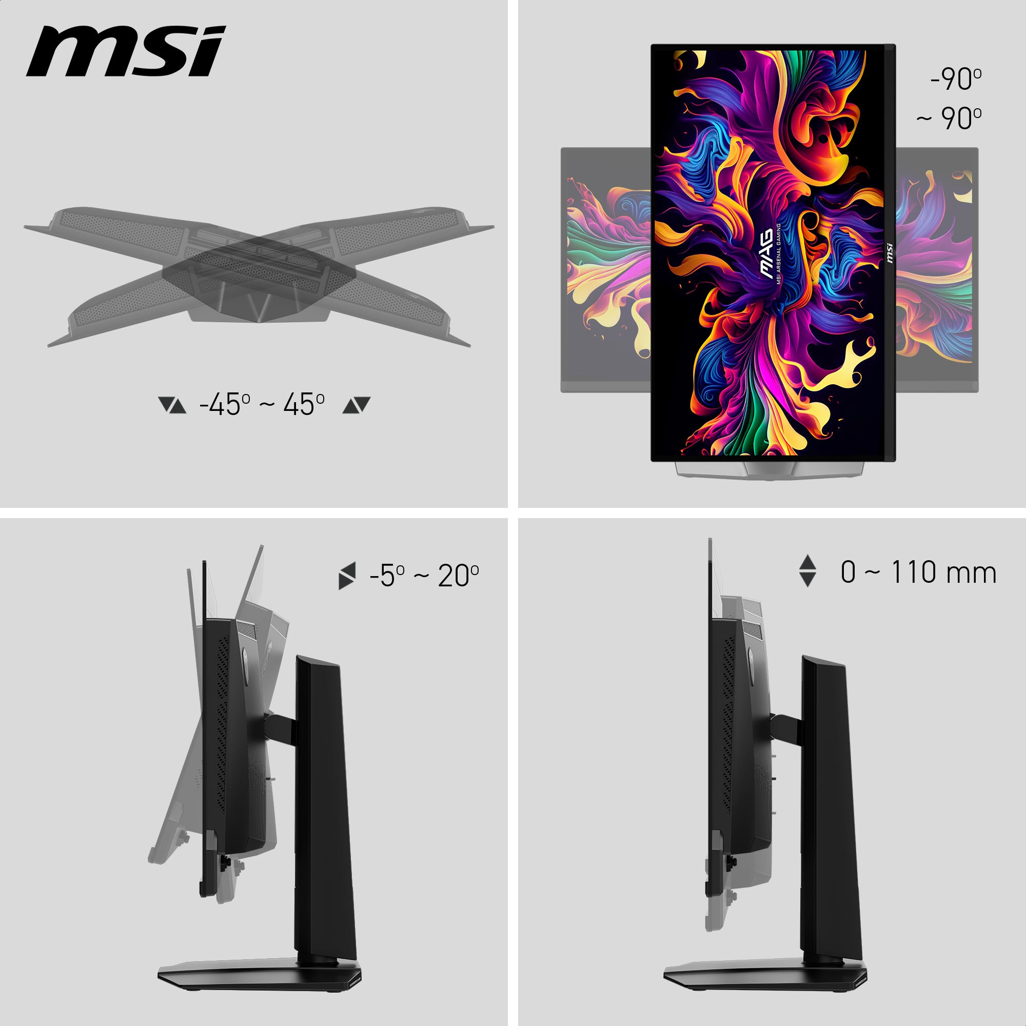Bild von MSI MAG 271QPXDE QD-OLED E2 Gaming Monitor - 240Hz, 0,03ms GTG