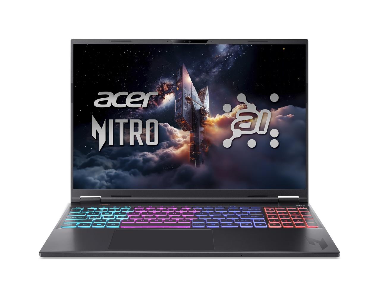 Bild von Acer Nitro 16S AI (AN16S-61-R6HK) Gaming 16,0" WQXGA, 180Hz, Ryzen AI R9-365 (50 TOPS), 32GB RAM, 2x 1TB SSD, GeForce RTX5070, Windows 11
