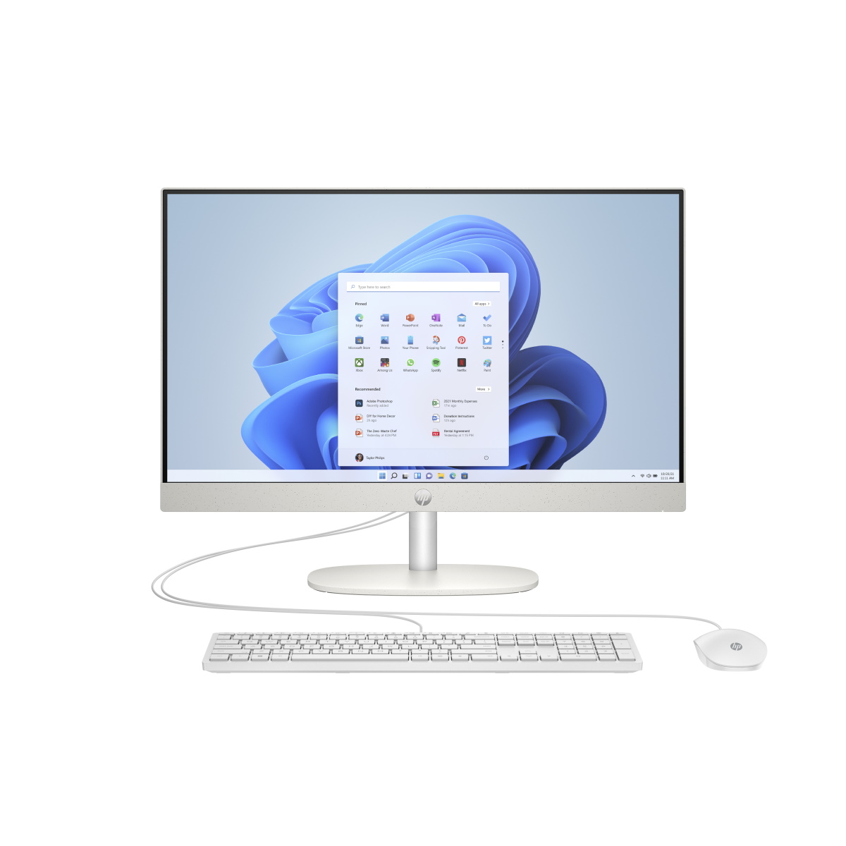 Bild von HP All-in-One PC 24-cr0110ng 60,45cm (23,8") FHD-Display, AMD Ryzen 3 7320U, 8GB DDR5 RAM, 512GB SSD, AMD Radeon, DOS