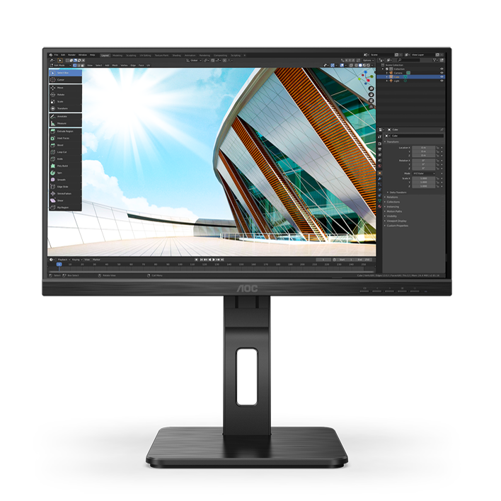 Bild von AOC 27P2Q Office Monitor - IPS, Höhenverstellung, Lautsprecher