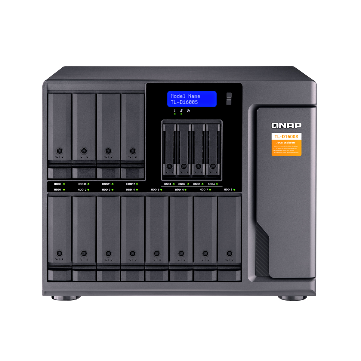 Bild von QNAP TL-D1600S Erweiterungsgehäuse 16-Bay B-Ware [0/12 HDD/SSD, 0/4 SSD]