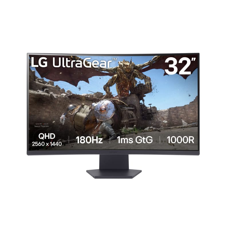 Bild von LG UltraGear 32GS60QC-Gaming Monitor - QHD Display, 180Hz, 1ms