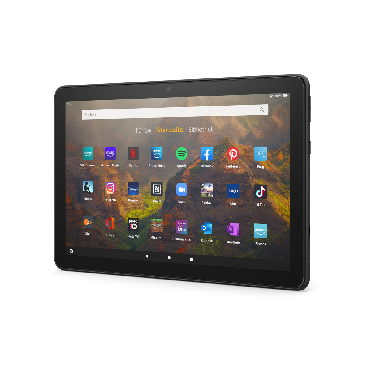 Bild von Amazon Fire HD 10 Tablet (2021), schwarz 25,6cm (10,1") Full-HD Display, 64 GB Speicher - mit Werbung