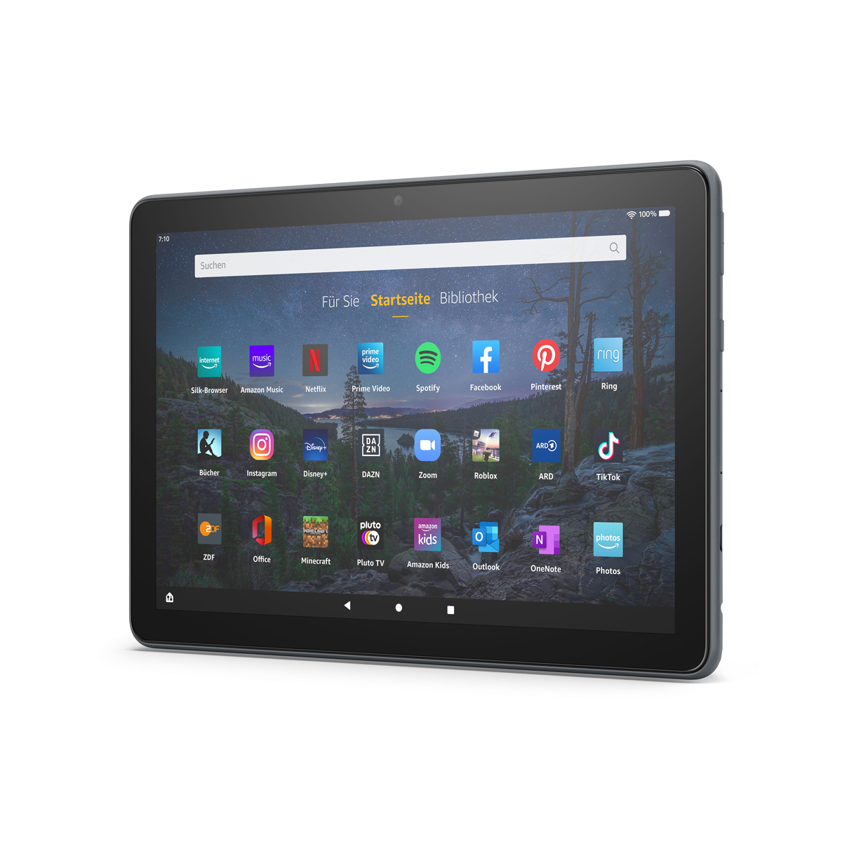 Bild von Amazon Fire HD 10 Plus Tablet (2021), schwarz 25,6cm (10,1") Full-HD Display, 32 GB Speicher - mit Werbung