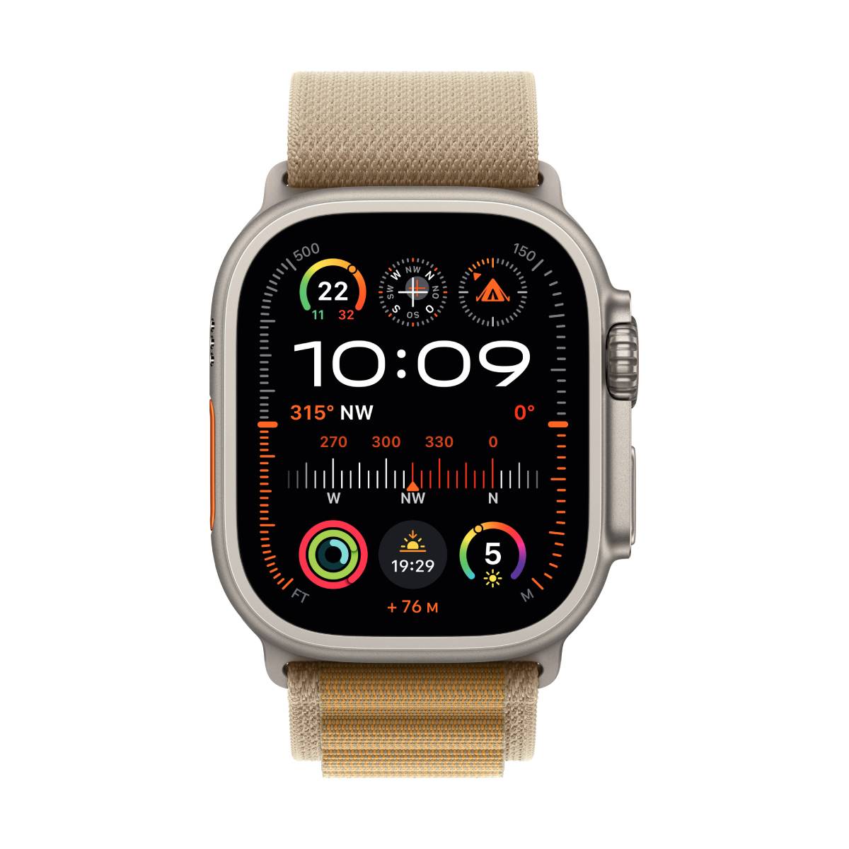 Bild von Apple Watch Ultra 2 Natur Titanium Alpine Loop Mandel L 2024 GPS + Cellular 49mm