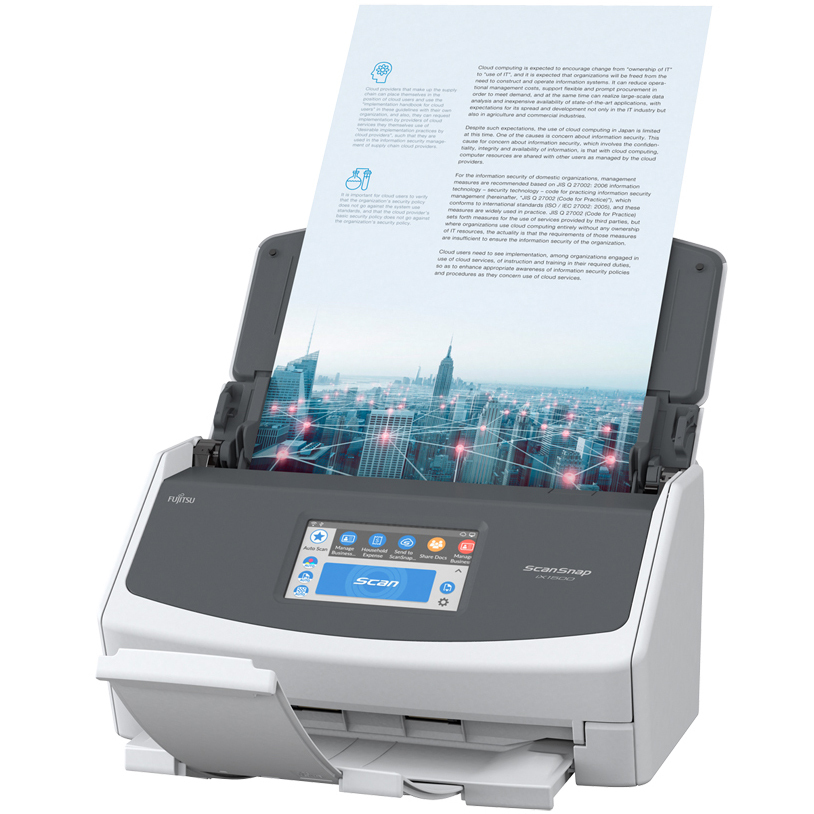 Bild von Ricoh ScanSnap iX1600 Dokumentenscanner A4, 600 x 600 dpi, USB, WLAN, Duplex, ADF, 4,3-Zoll-Touchscreen