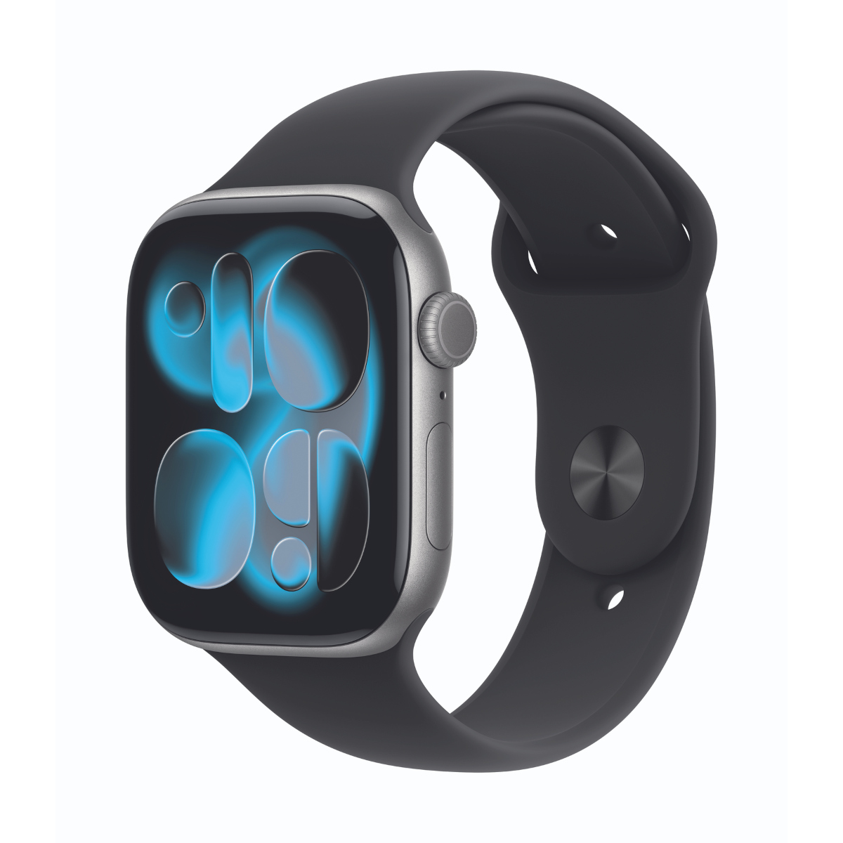 Bild von Apple Watch Series 11  46mm Space Grau Aluminium Gehäuse mit Schwarz Sport Band - M/L