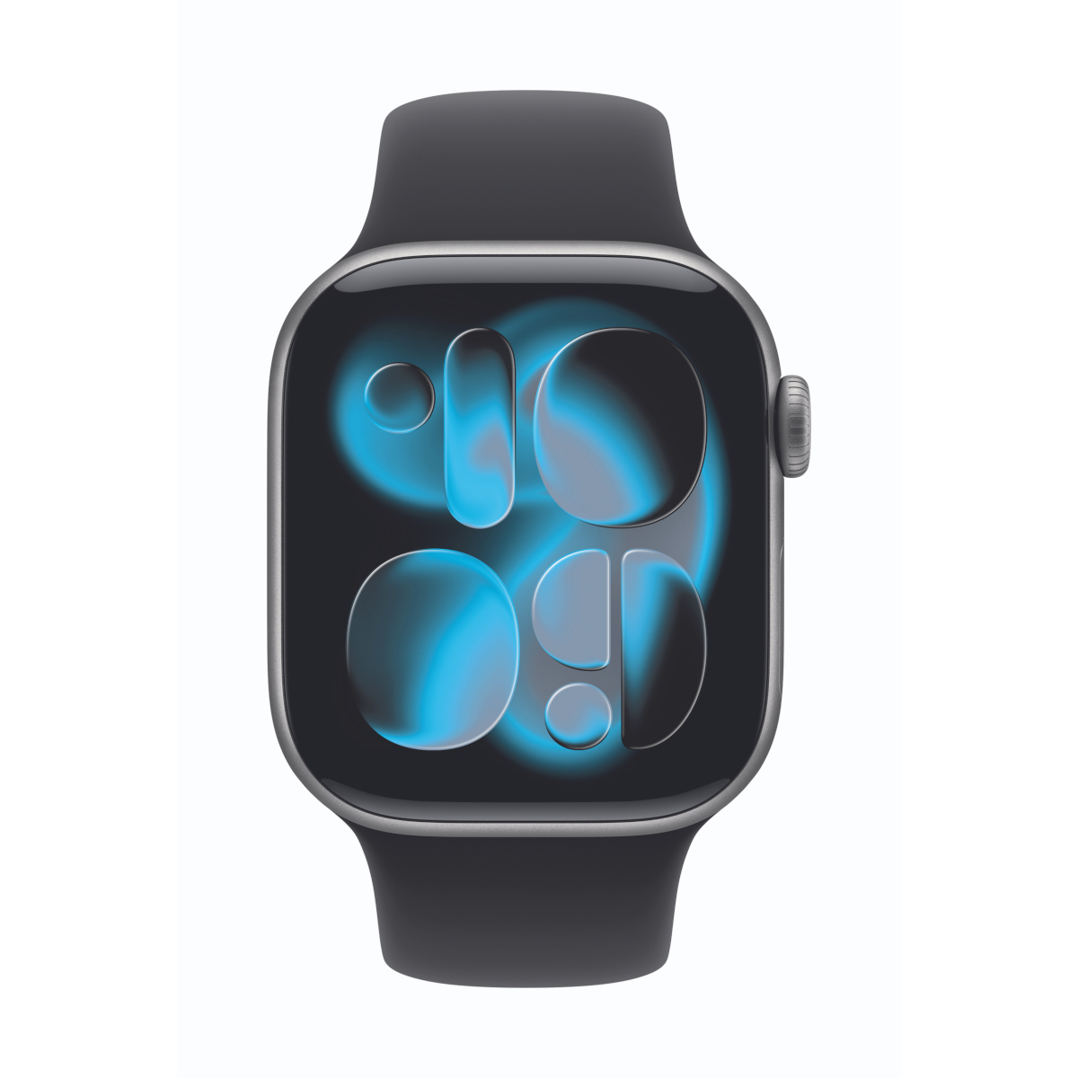Bild von Apple Watch Series 11 Cellular 42mm Space Grau Aluminium Gehäuse mit Schwarz Sport Band - M/L