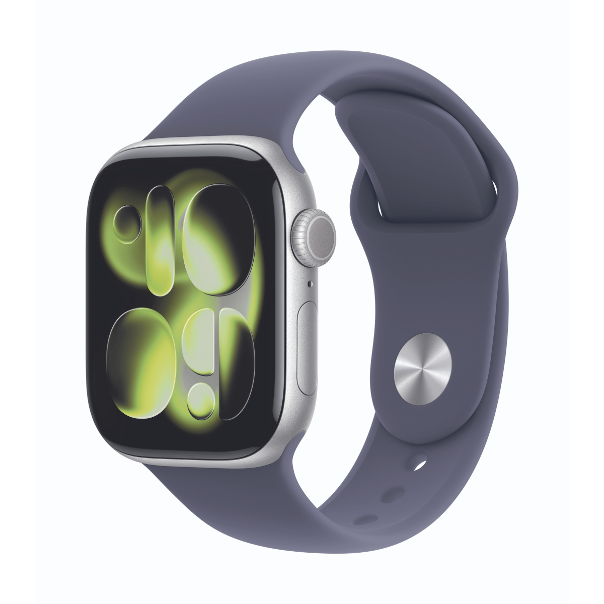 Bild von Apple Watch Series 11 Cellular 42mm Silber Aluminium Gehäuse mit Nebelviolett Sport Band - M/L