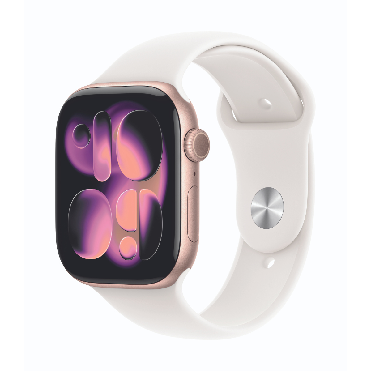 Bild von Apple Watch Series 11 Cellular 46mm Roségold Aluminium Gehäuse mit Blassrosa Sport Band - M/L
