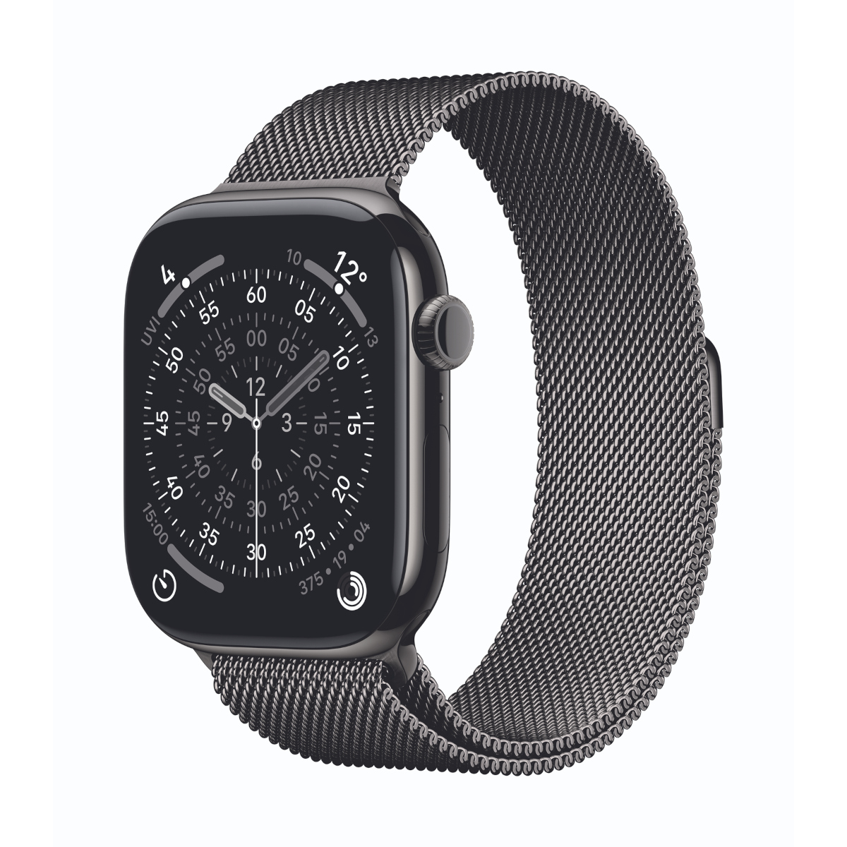 Bild von Apple Watch Series 11 Cellular 46mm Schiefer Titan Gehäuse mit Schiefer Milanaise Armband - S/M