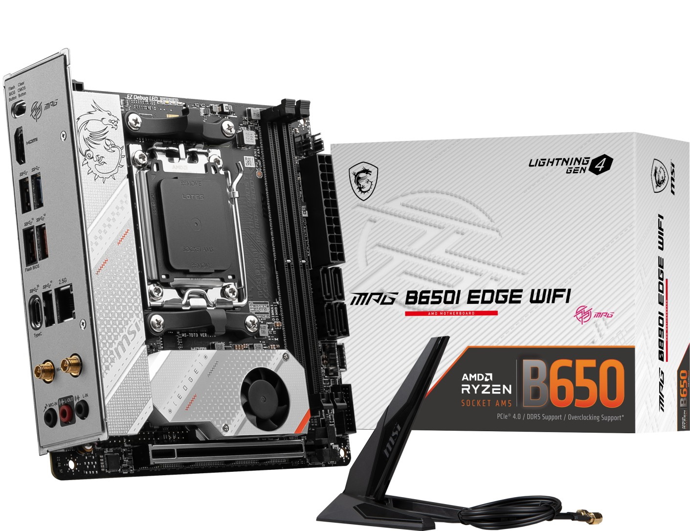 Bild von MSI MPG B650I EDGE WIFI Gaming Mainboard Sockel AM5