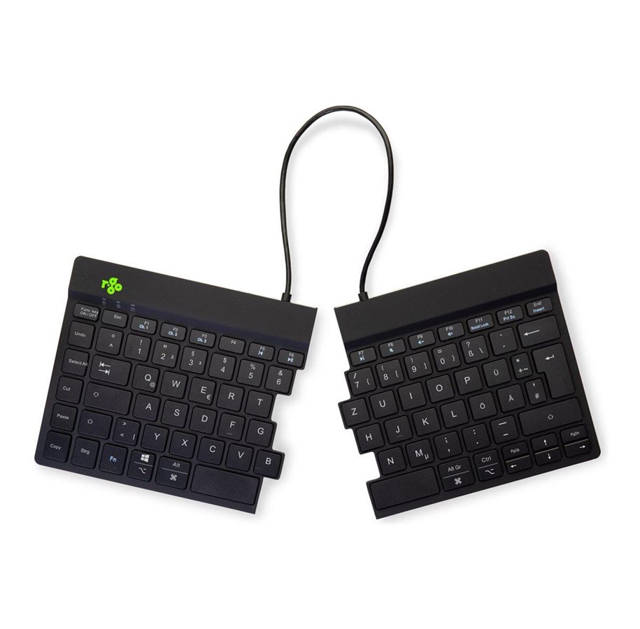 Bild von R-Go Split Break Ergonomische Bluetooth-Tastatur Pausenanzeige, Ultradünn für besseren Blutkreislauf