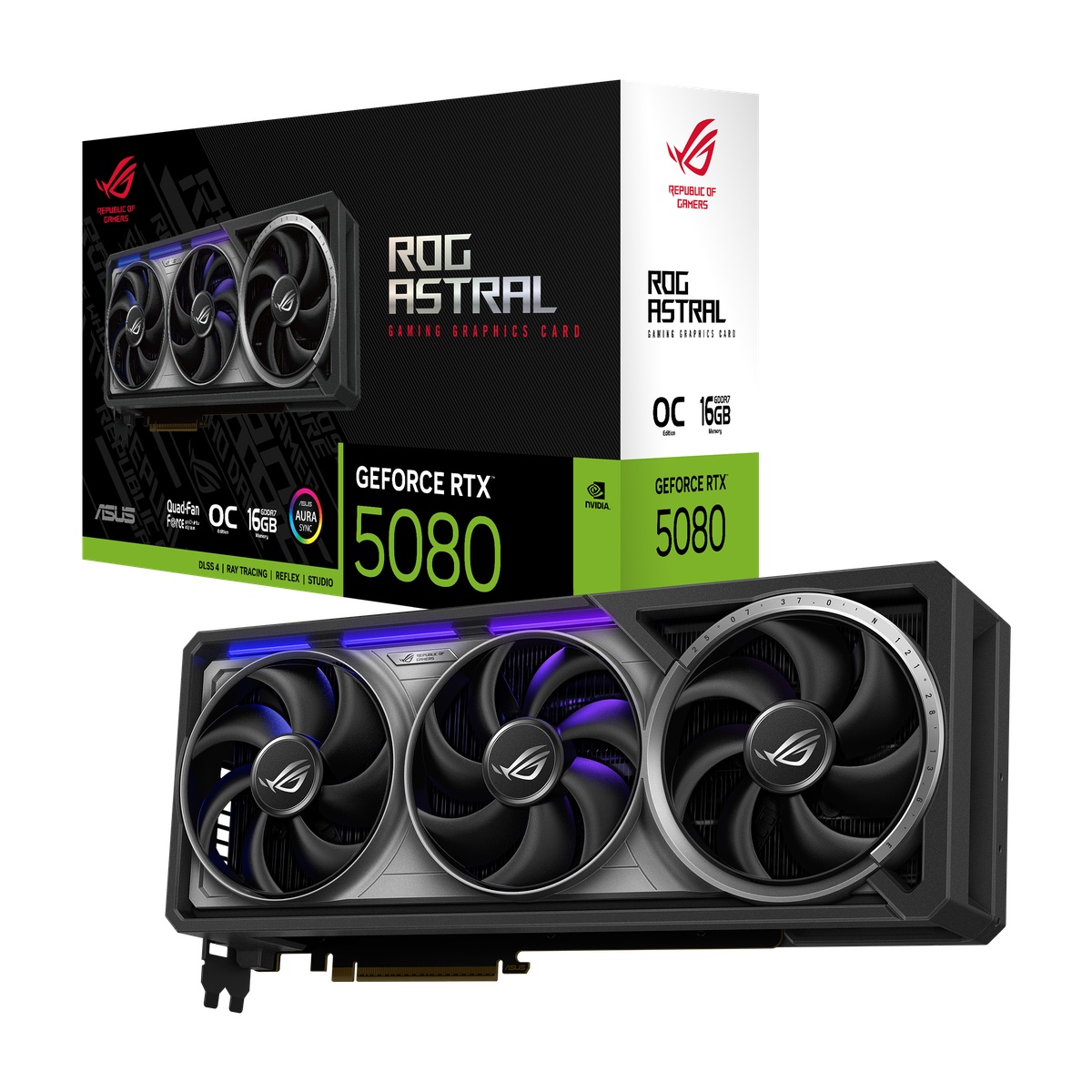Bild von ASUS ROG Astral GeForce RTX 5080 OC - 16GB GDDR7, 2x HDMI, 3x DP
