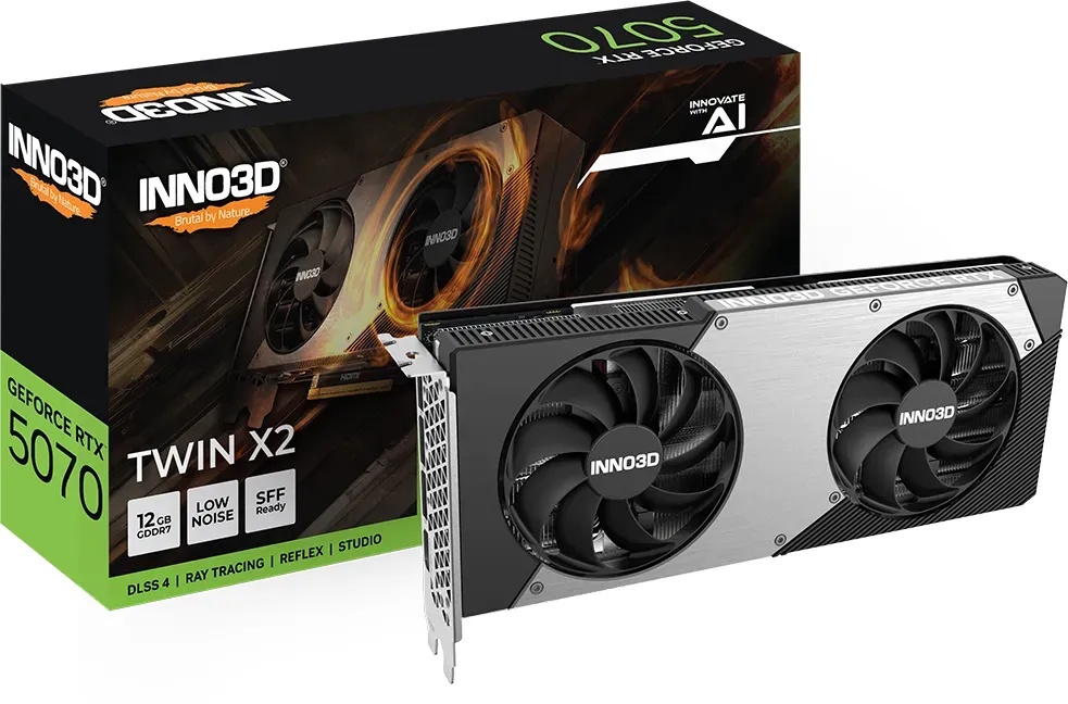 Bild von INNO3D GeForce RTX 5070 TWIN X2 - 12GB GDDR7, HDMI, 3x DP